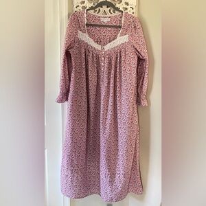 Eileen West Ballet Ditsy Floral Nightgown Sz M Cottagecore Modest Tradwife